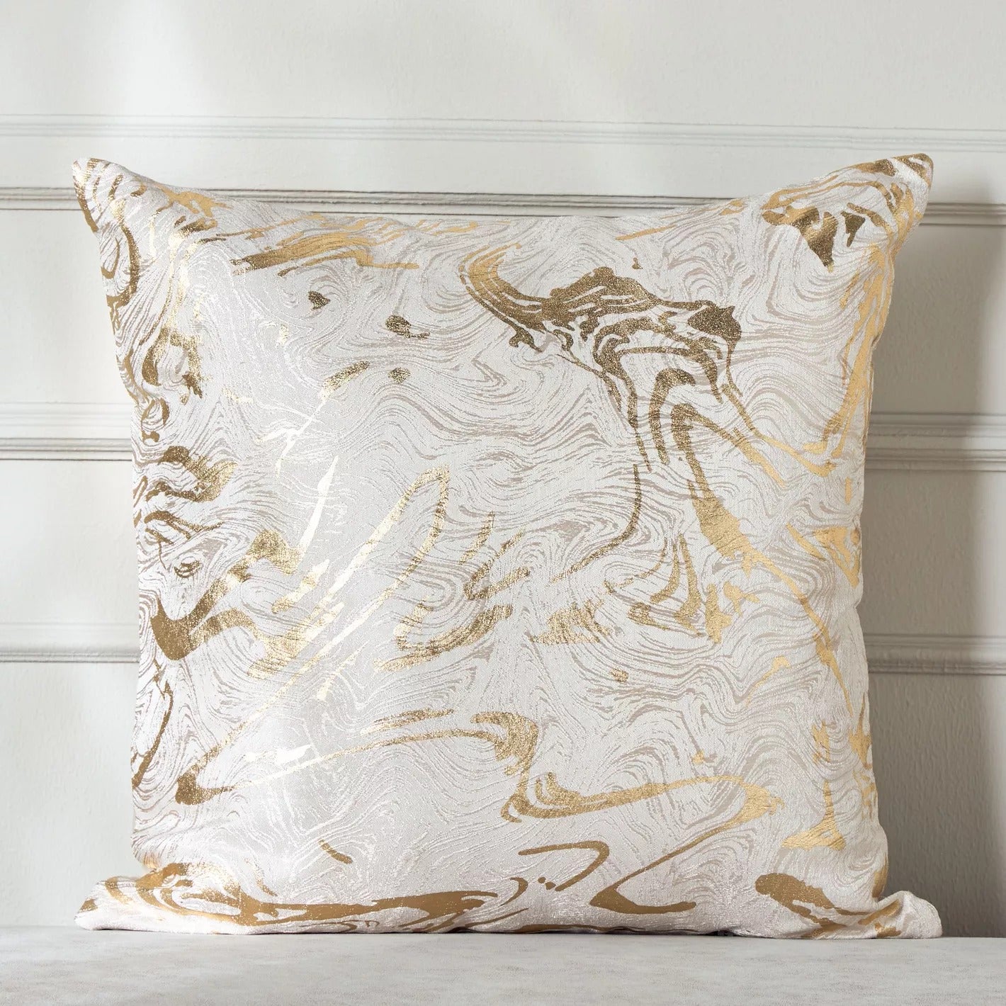 Noura Elyna Jacquard Foil Print Cushion Cover - 50x50 cm