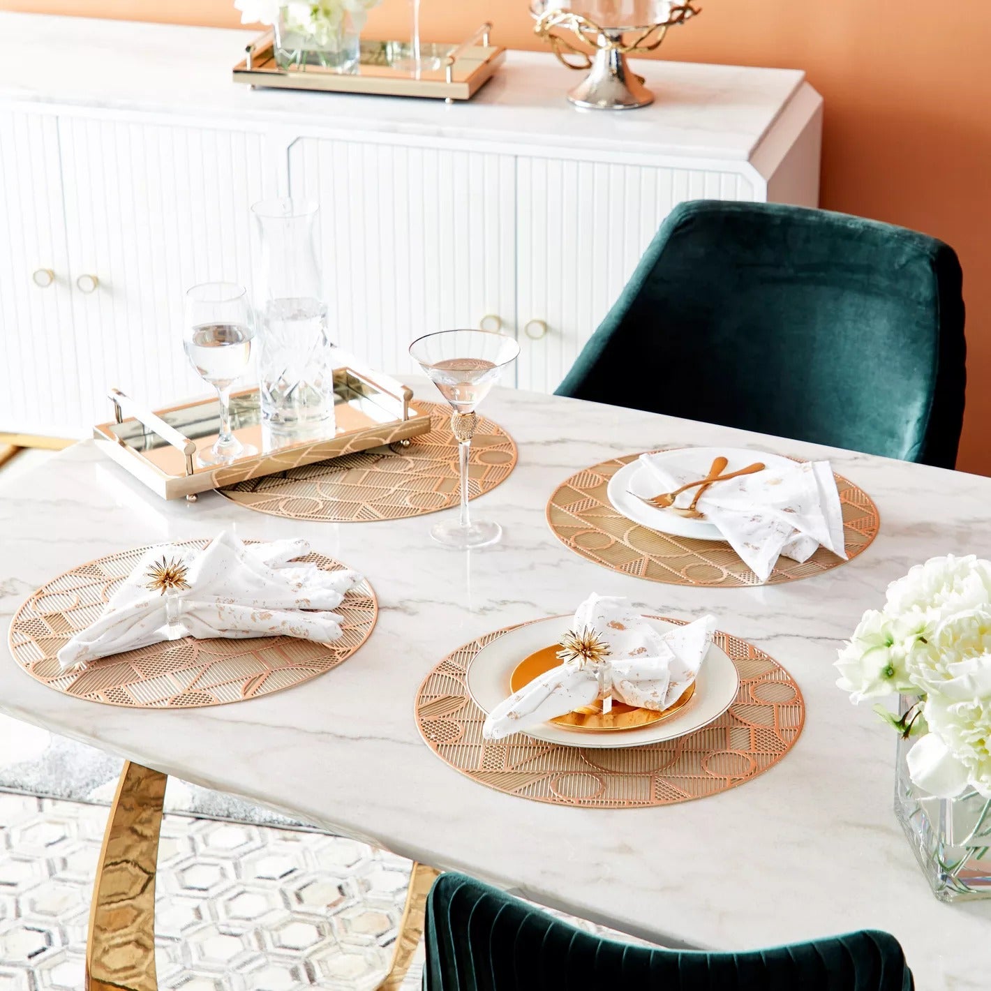 Orbit 4-Piece Vinyl Placemat Set of 4