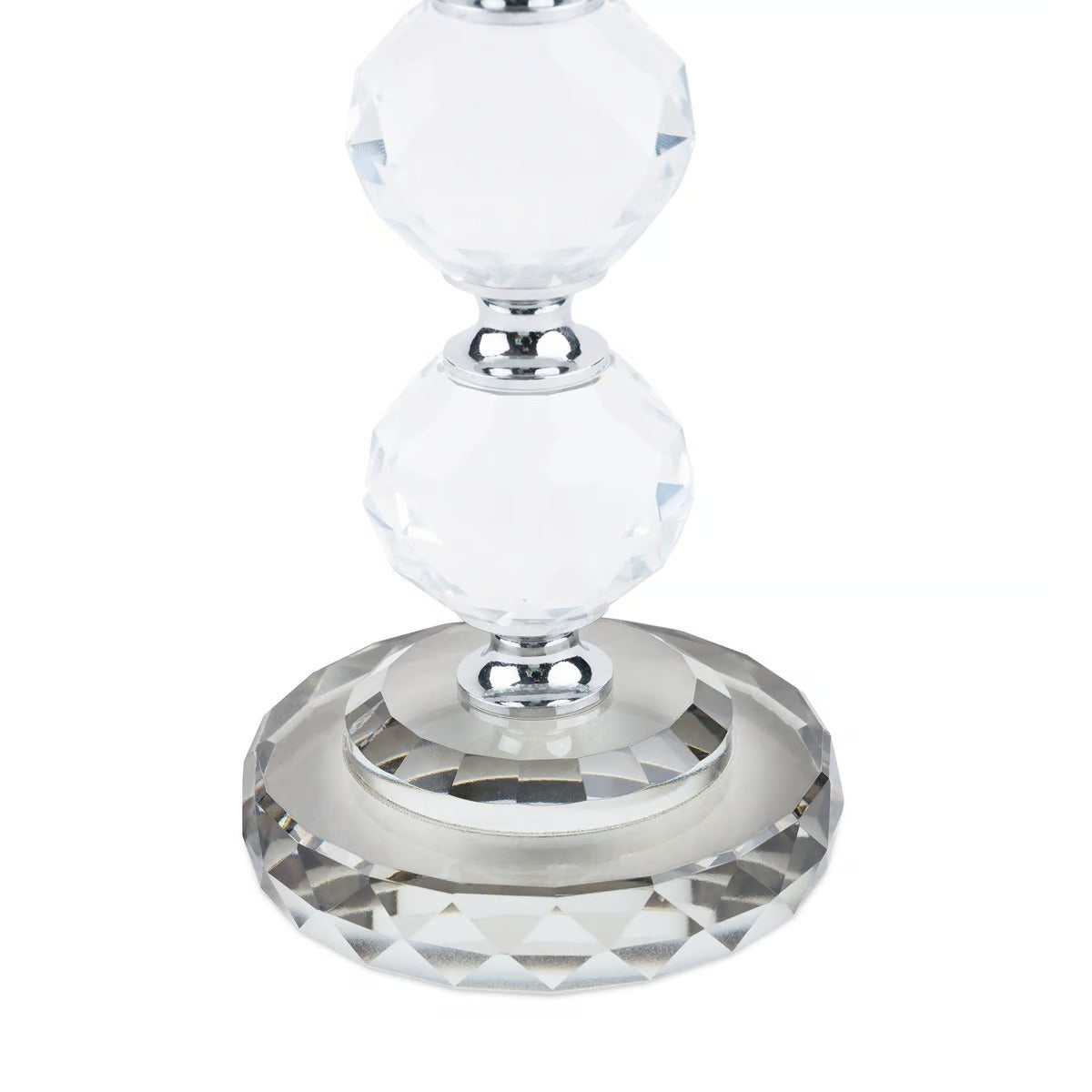 Crystal Candle Holder 10*10*19.5 Cm - Grey