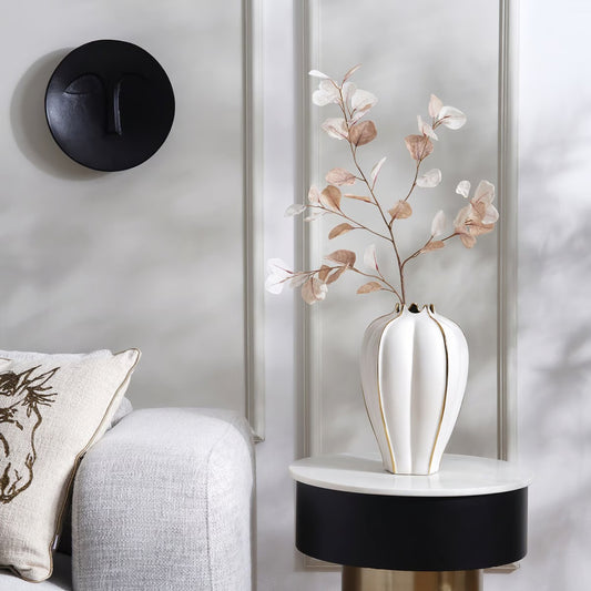 Bloom Ceramic Vase 21x21x32cm - White