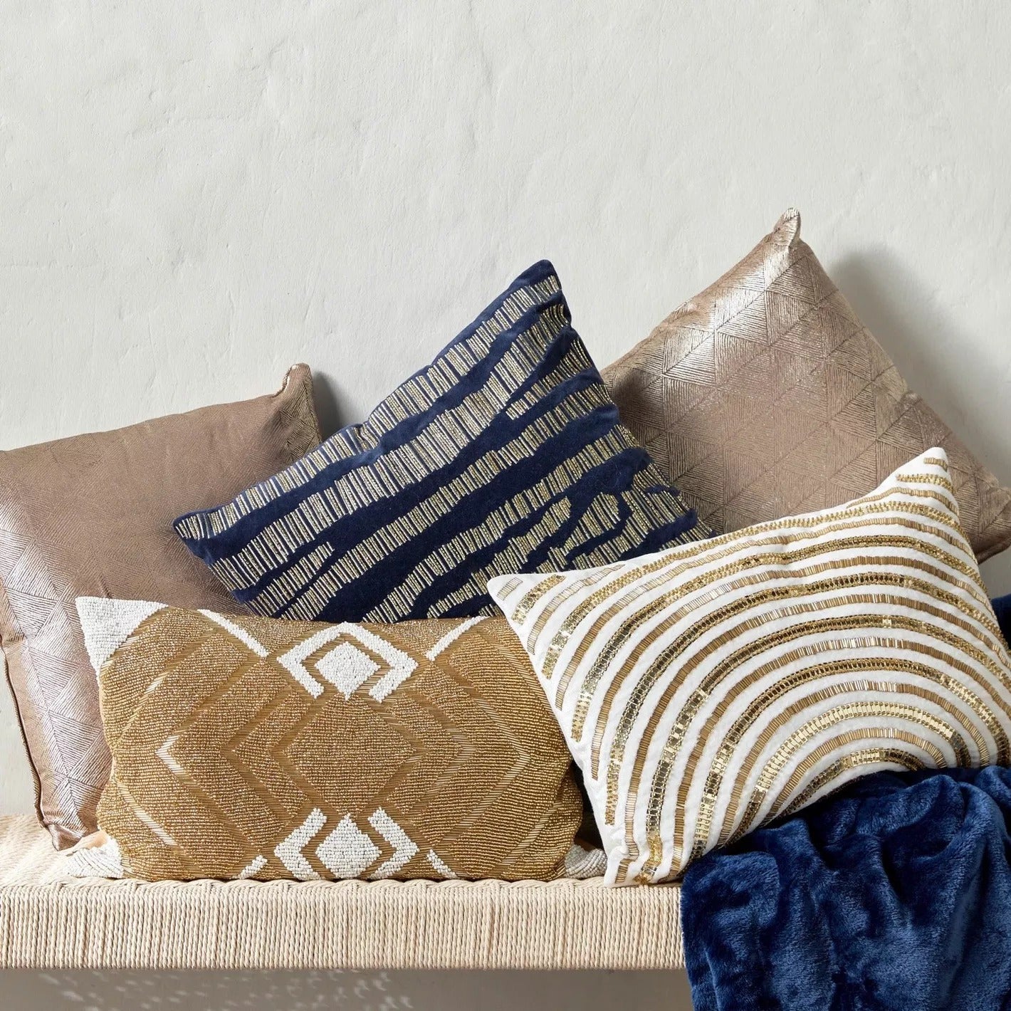 Geometric Glitz 2-Piece Filled Cushion Set - 42x42 cm
