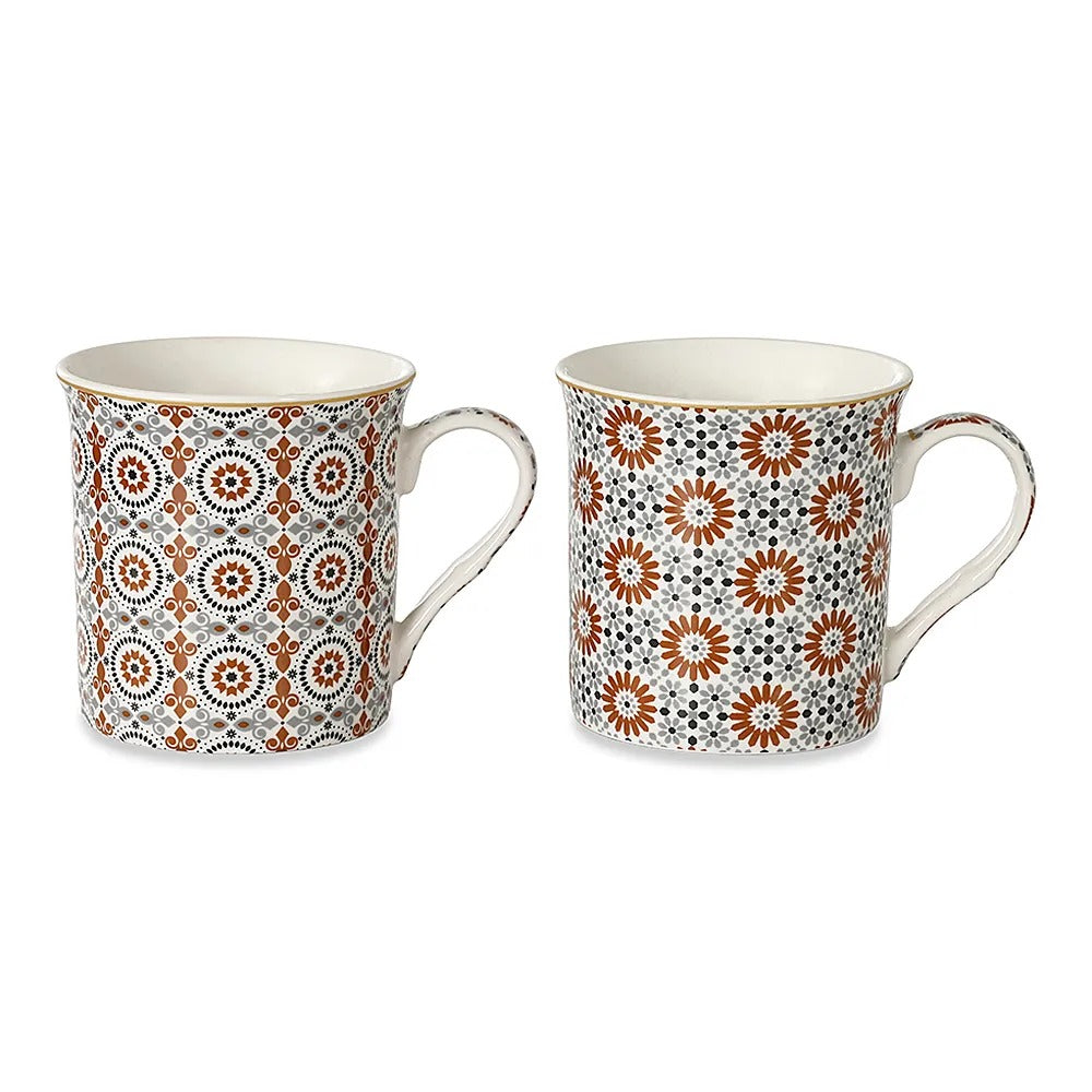 Geoethnic China Mug, Multicolour - 300ml, Set of 2