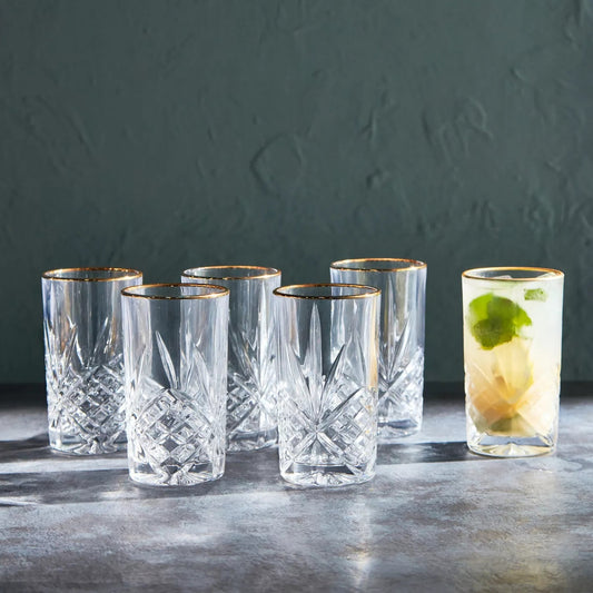 Camil 6-Piece Hiball Glass Set - 360 ml