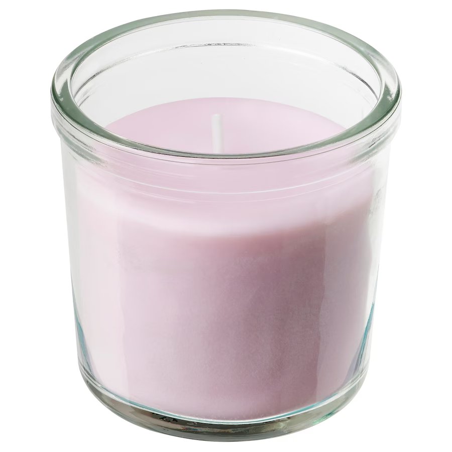 Lugnare candle in glass (Pink)