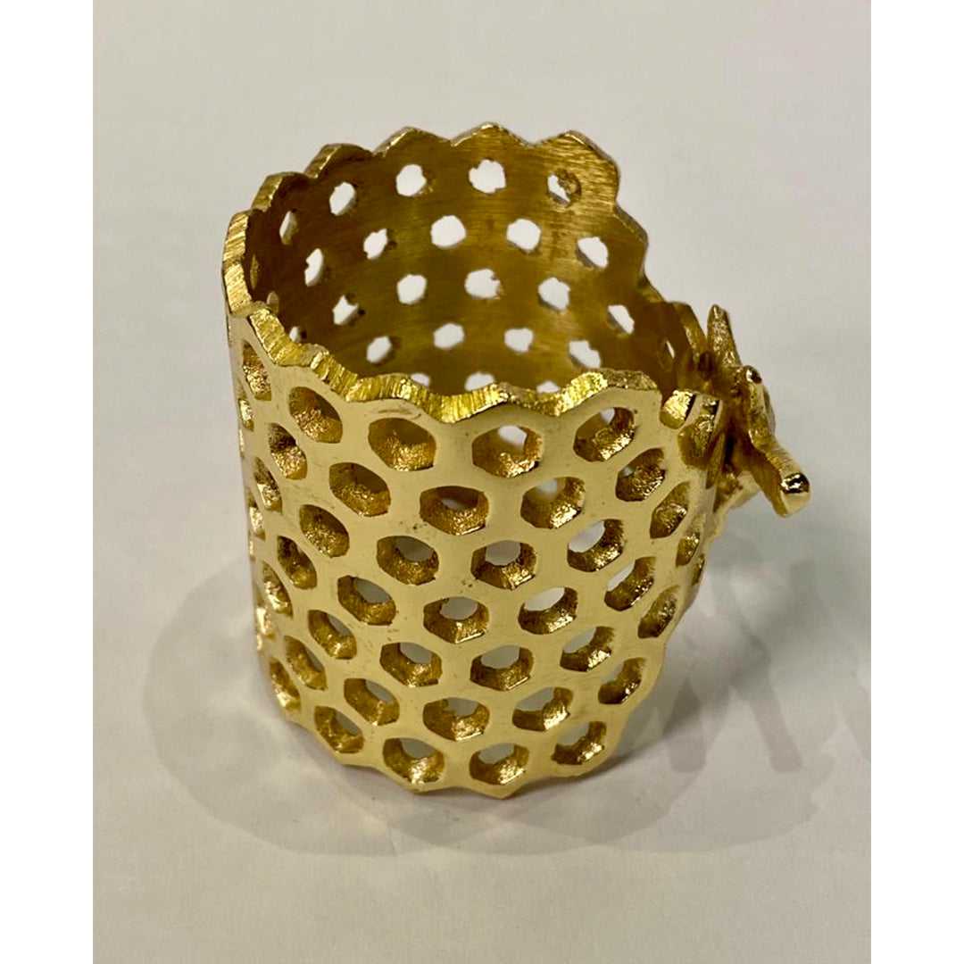 Hive Napkin Ring (Gold)