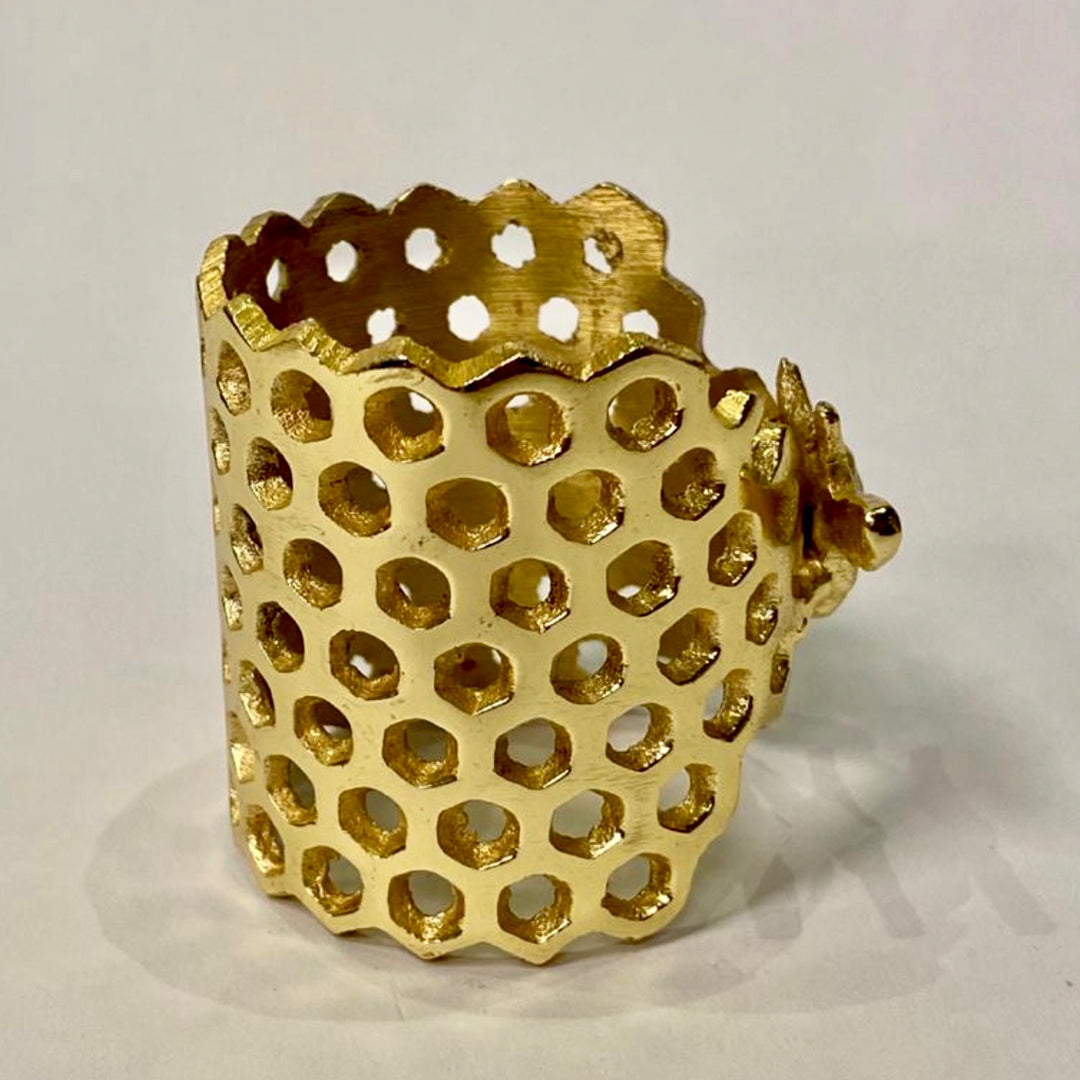 Hive Napkin Ring (Gold)