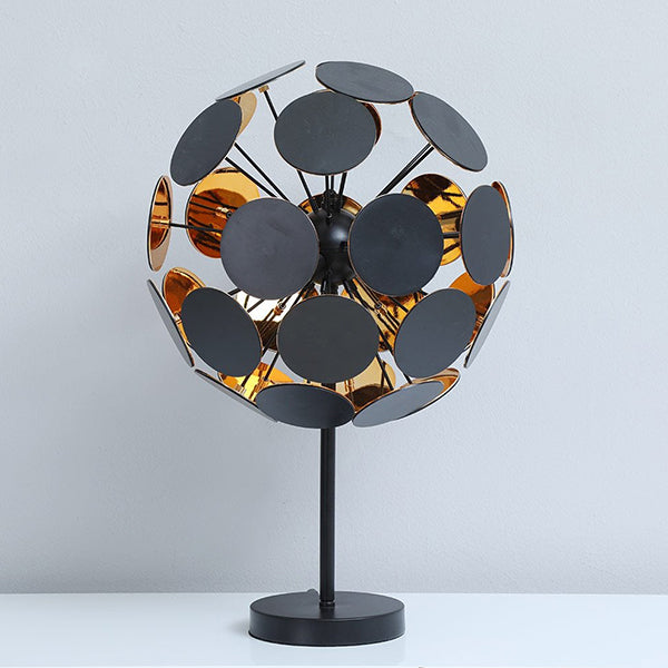 Football Table Lamp (Black/Gold)