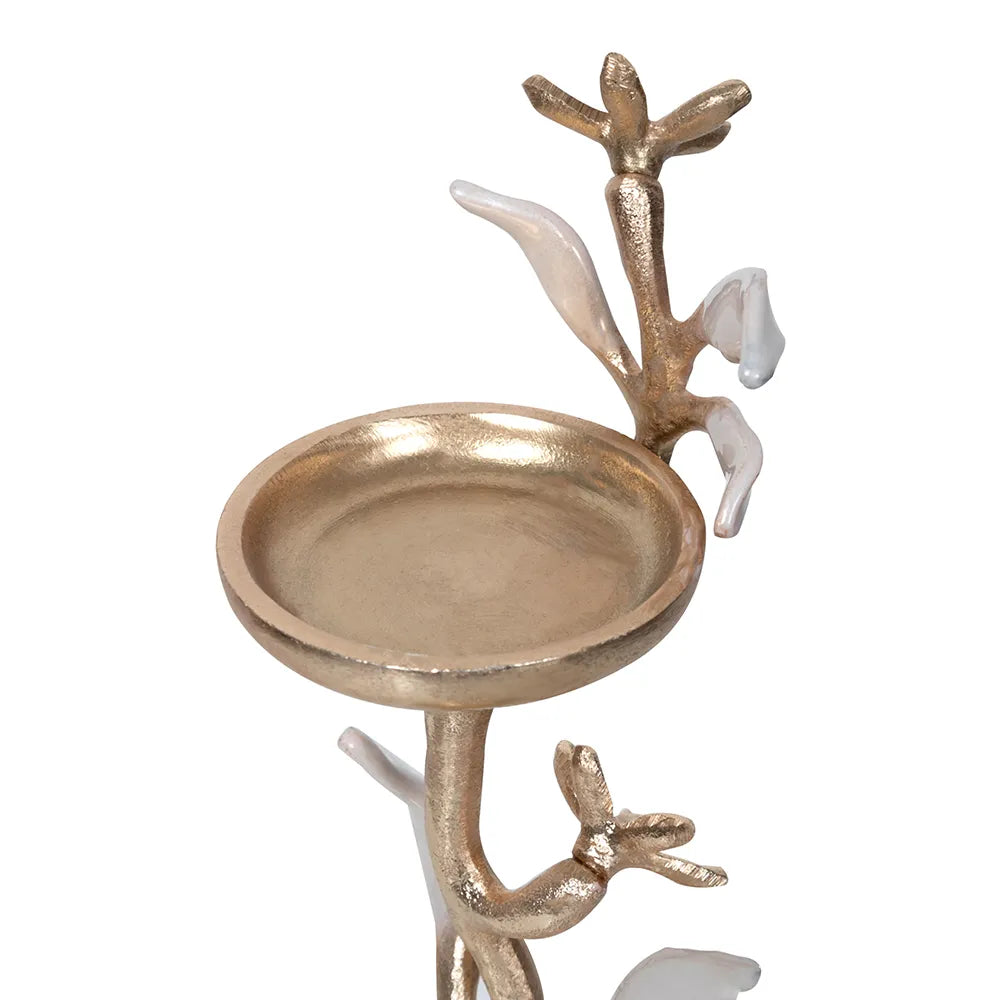 ODE Candle Holder (Gold/White) Small