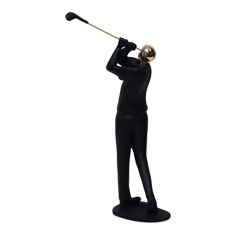 Putt Decor Accent, Black & Gold - 10x29 cm
