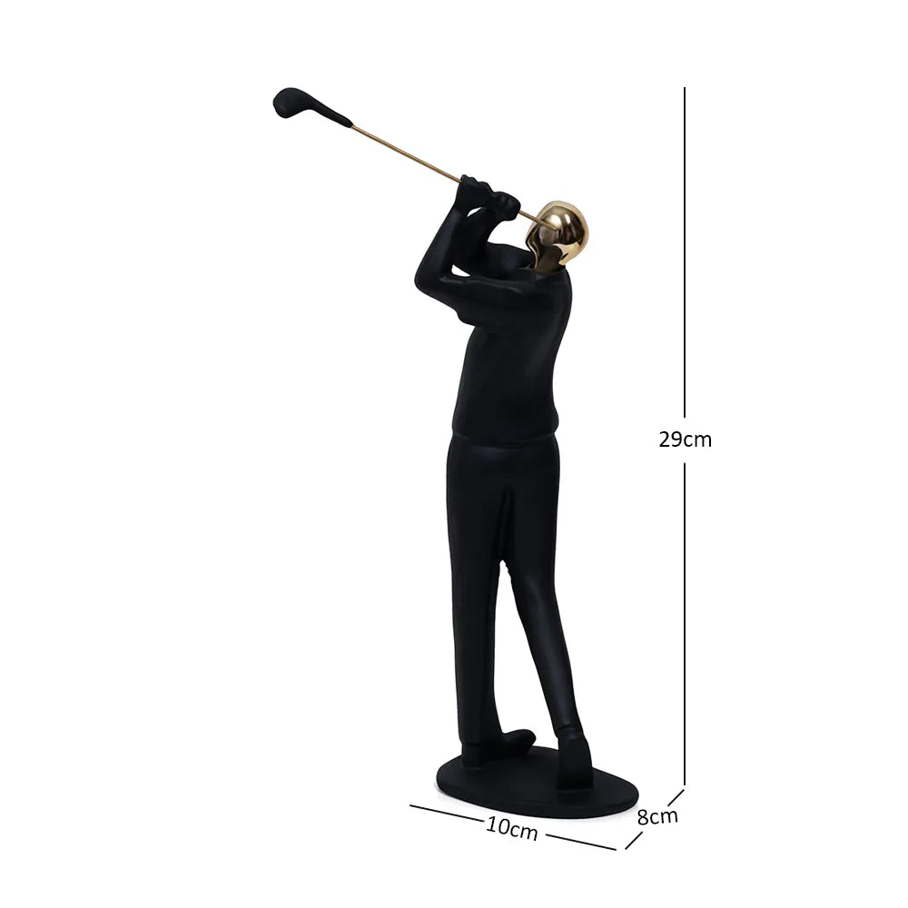 Putt Decor Accent, Black & Gold - 10x29 cm