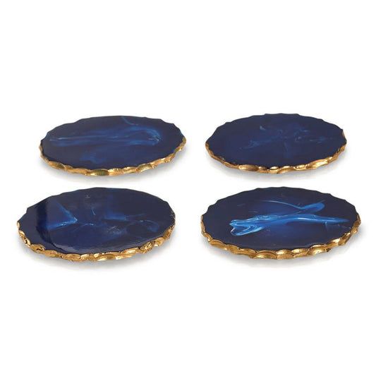 Ayla Resin Coaster (Blue & Gold)