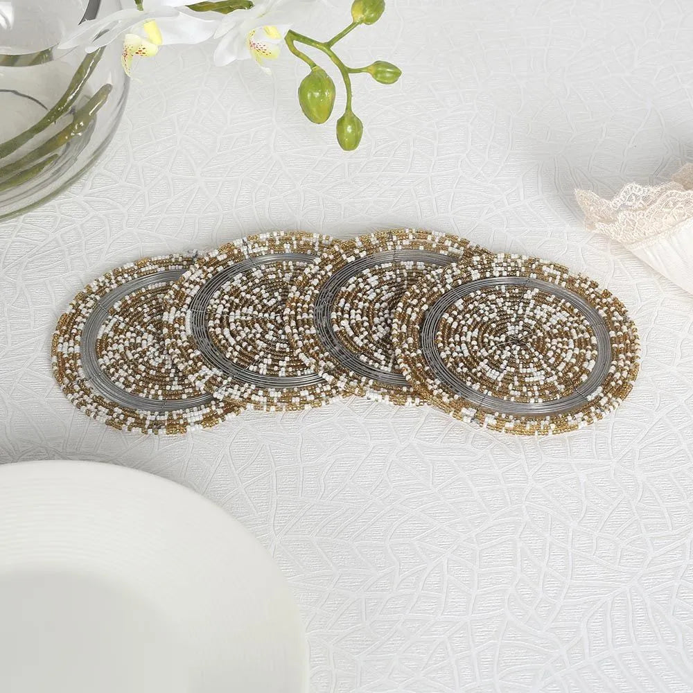 Andie Coaster (Gold & White)