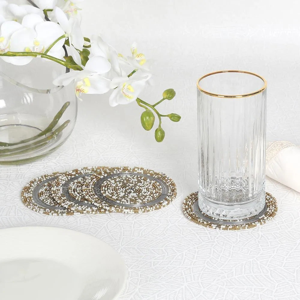 Andie Coaster (Gold & White)