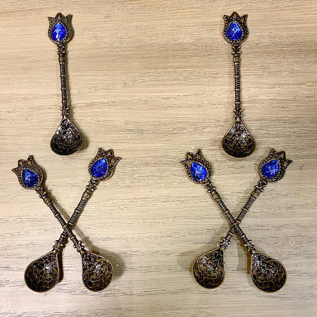 Crown Teaspoon Set (Blue)