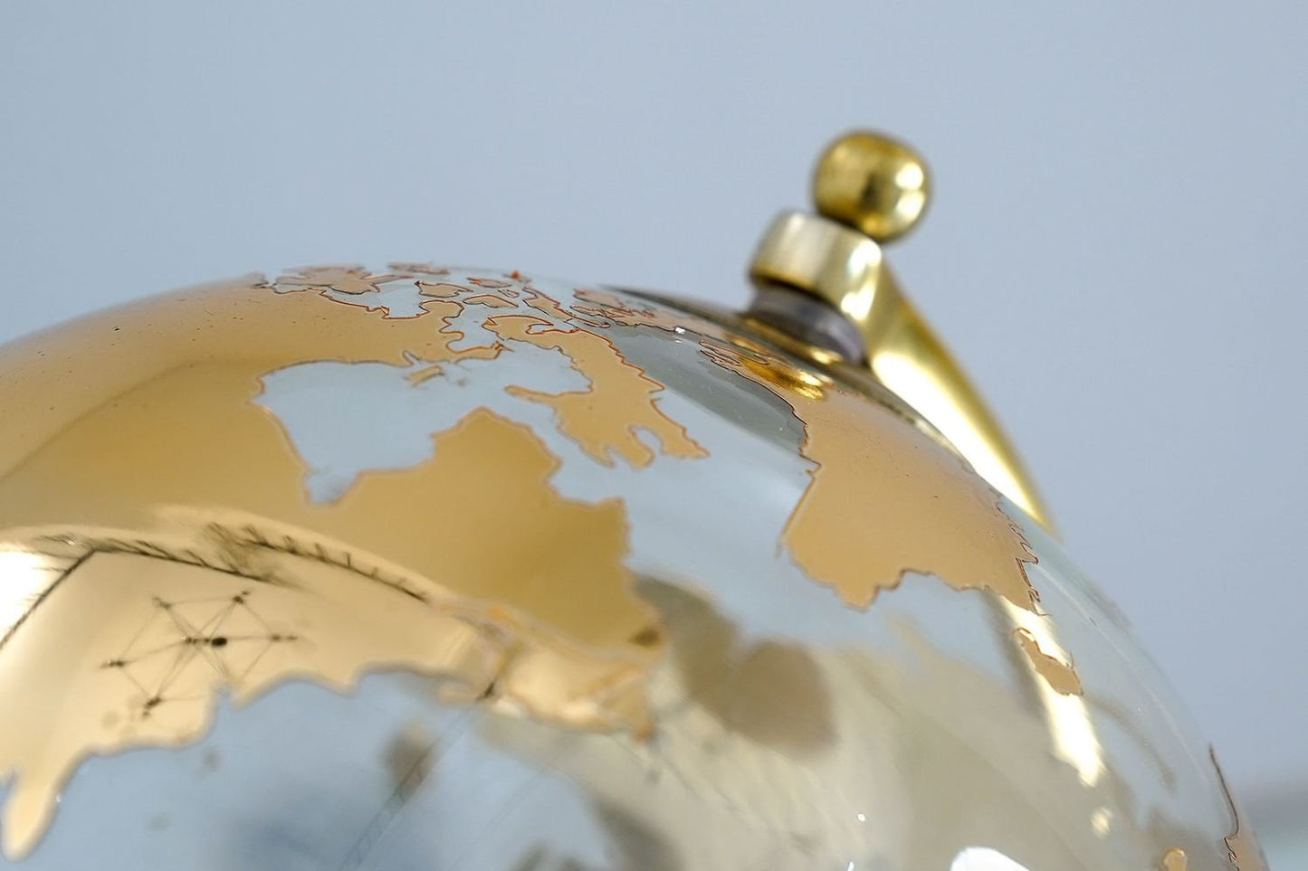 Around The World Globe (Gold) Small