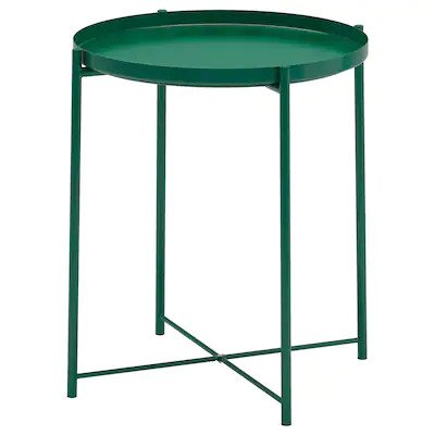 Metal tray Table (Green)