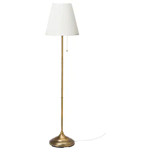 ARSTID Floor lamp, brass/white