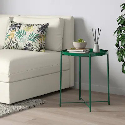 Metal tray Table (Green)