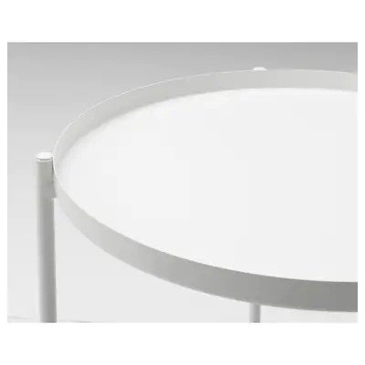Metal Tray Table (White)