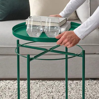 Metal tray Table (Green)