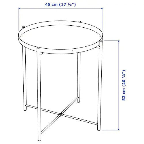 Metal tray Table (Green)