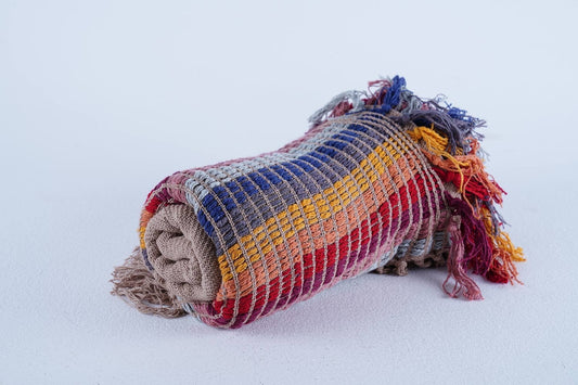 Arden Fringed Throw (Red)