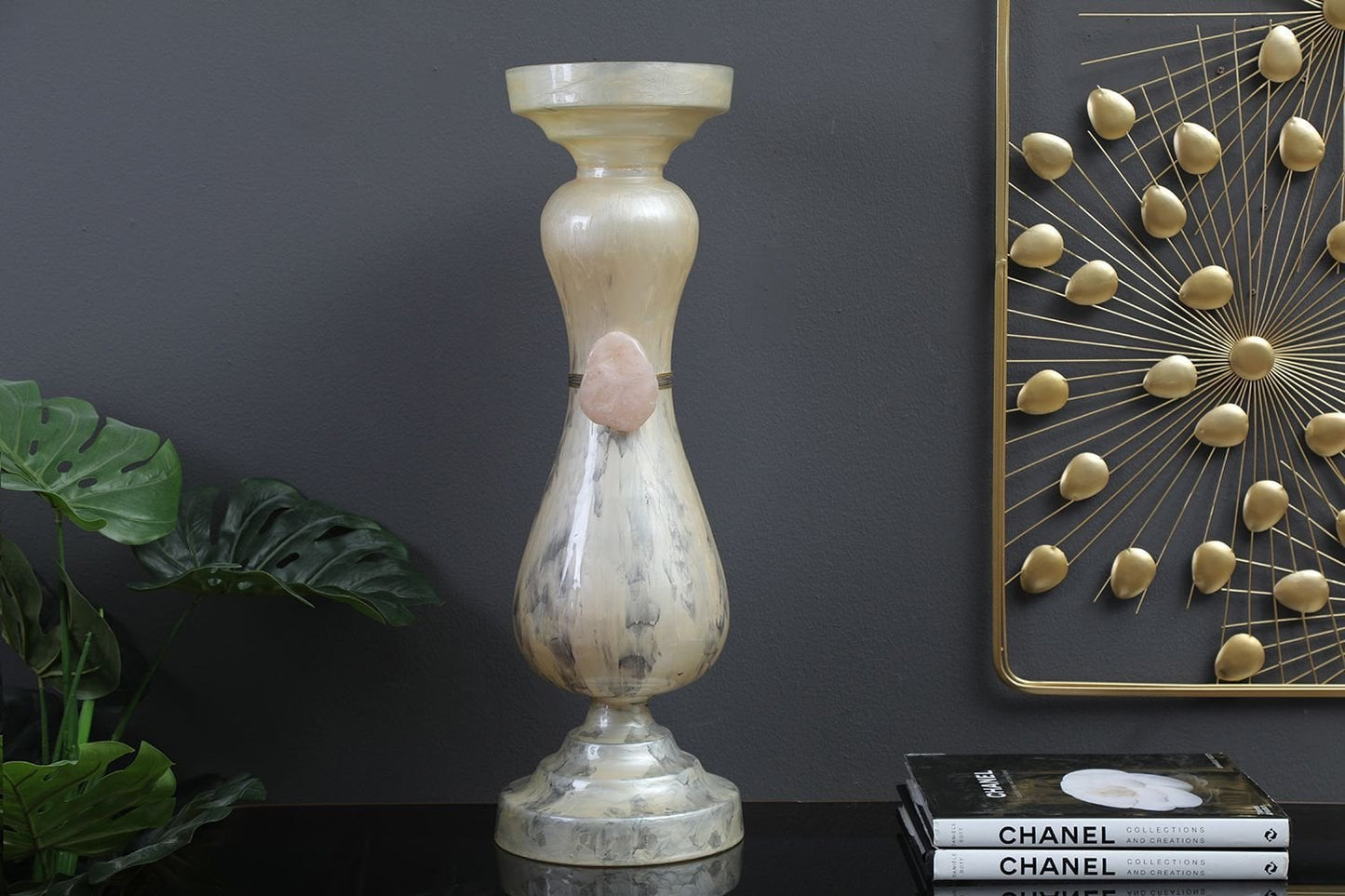 Elisha Candle Holder with Ivory
