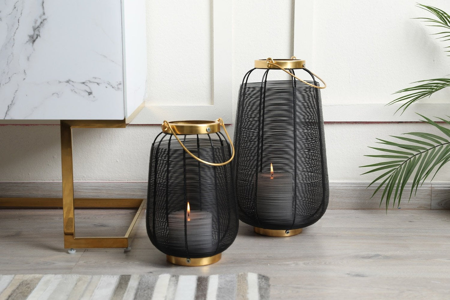 Boudoir Lantern (Black/Gold)