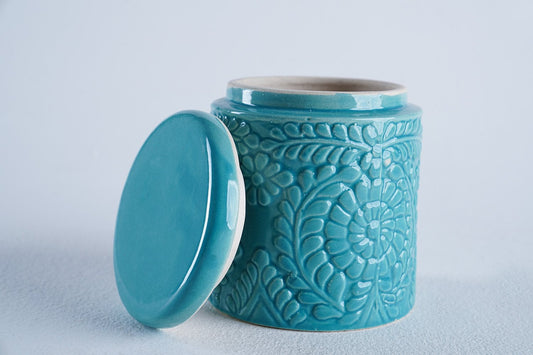 Pan Jar Vase (Blue)