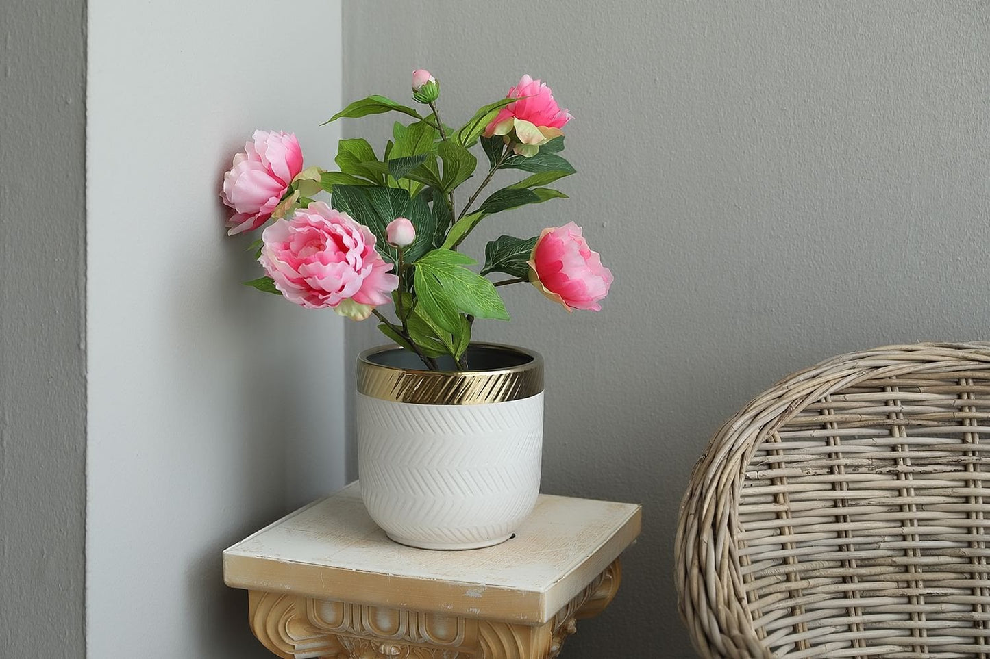 Peony Plant (Pink/Green)