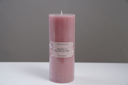 Peony & Blush Pillar Candle (Pink)