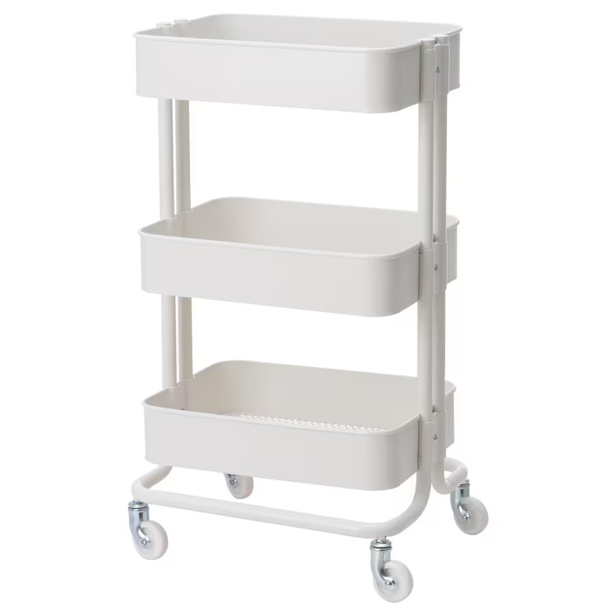 RASKOG Trolley, white, 35x45x78 cm