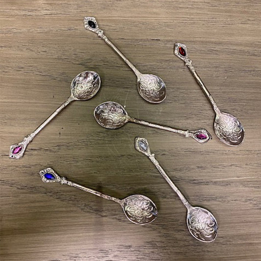 Gem Tea Spoon Set (Silver)